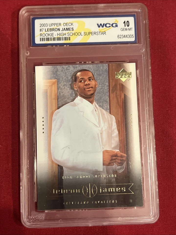 2003 Upper Deck LeBron James #7 (RC) ROOKIE High School Superstar WCG 10 GEM-MT - Image 4 of 4