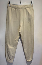 Reiss Leah chunky cotton Joggers L VGC pale beige lounge athleisure gym