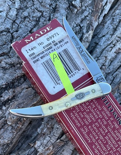 CASE XX *a LIMITED EDITION 2000 BURNT WHITE SMALL TEXAS ZAHNSTOCHER MESSER KNIFE