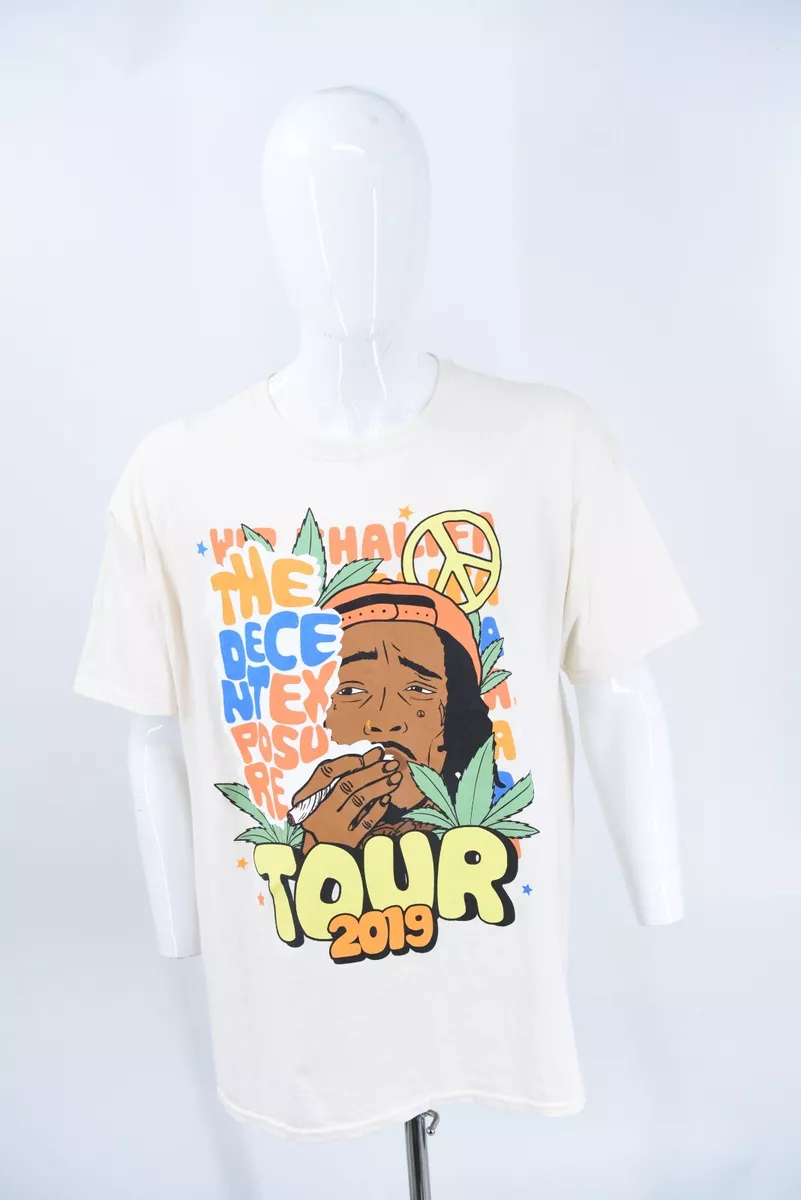 Wiz Khalifa The Decent Exposure Concert Official Tour T Shirt 2019 Cream Size XL