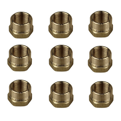 9 Stück Messing Stopfen 1 1/4'' Verschlussstopfen Messing Fitting Gewindefitting