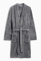 Next Mens Soft Charcoal Grey Dressing Gown Robe Size Medium Next Mens Soft Charcoal Grey Dressing Gown Robe Size Medium