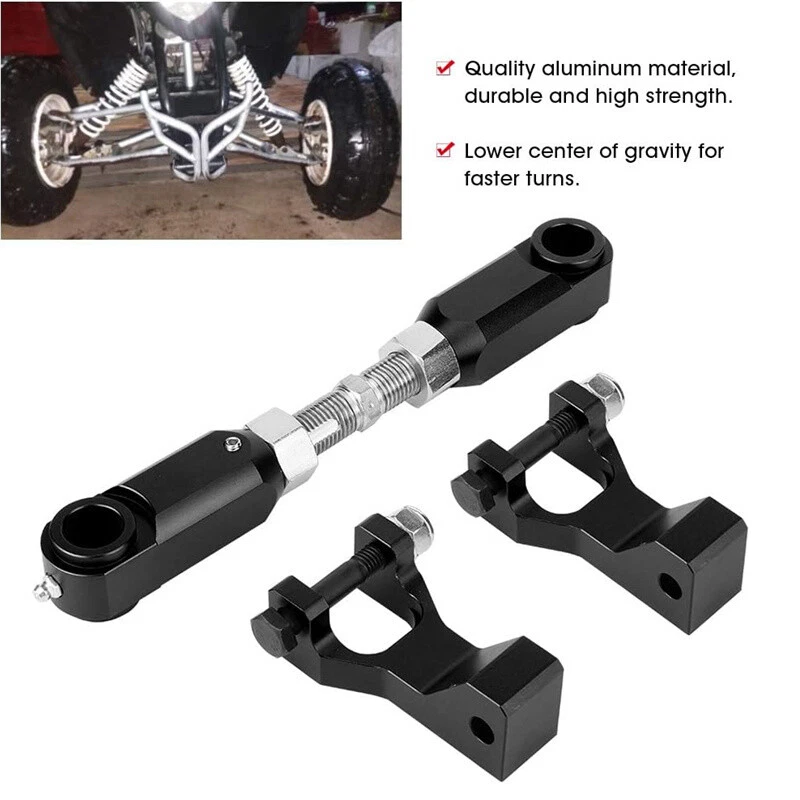 ATV Front & Rear Lowering Kit Black Fits for Yamaha Raptor 660 660R 700 700R 350 - Image 2 of 4