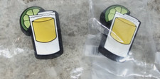 2 Tequila Shooter Shoe Charms - Drink With A Lime - Tequila Shot -Factory Sealed
