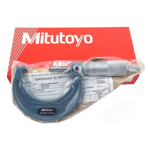 Japan Mitutoyo Instrument Scale Outside Micrometer 103-138 Type 25-50mm X 0.001