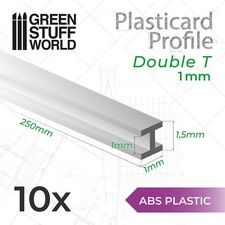 ASA Polystyrol-Profile DOPPEL-T Plastikcard 1...