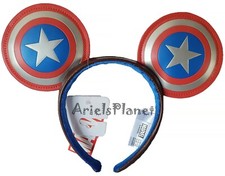 Disney Parks Marvel Captain America Super Soldier Mouse Ear Headband