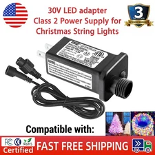 30V 0.2A LED adapter Class 2 Power Supply for Christmas String Lights IP44