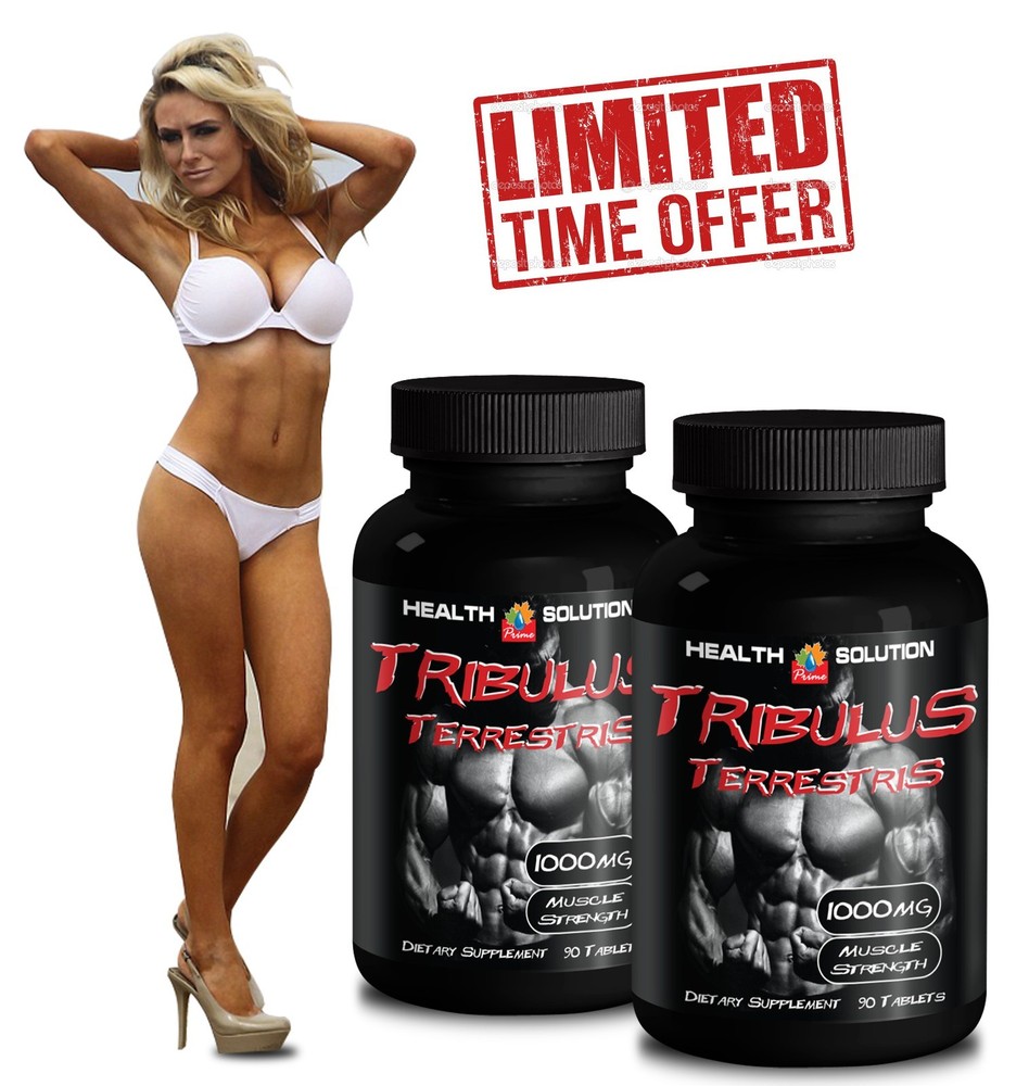 Testosterone Booster Tribulus Terrestris (2 Bottles,180Ct)