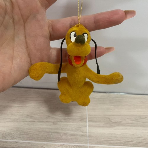 Vintage Walt Disney Hong Kong Flocked Pluto Dog Ornament - 第 1/6 張圖片