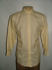 NEW WOT BROOKS BROTHERS DRESS SHIRT SIZE 16 1/2 33 YELLOW SOLID 460
