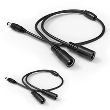 5.5 x 2.1mm DC Power Splitter Cable 60cm2FT 1 Male to 2 Female 5.5mm x 2.1mm ...