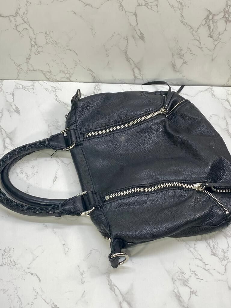 Linea Pelle Black Leather Handbag - image 4