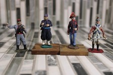Vintage Cast Iron War Solider Figures with Platforms
