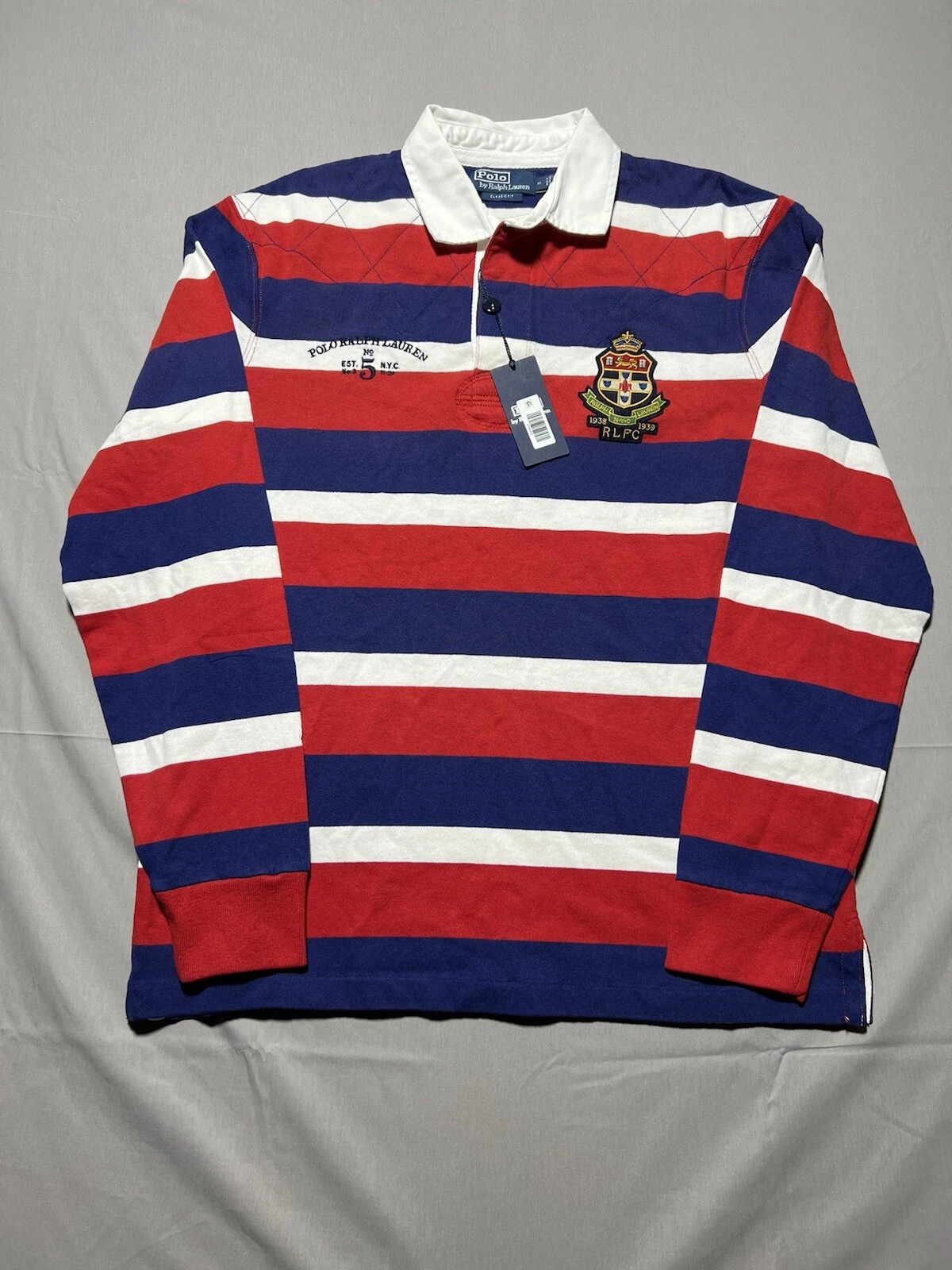Polo Ralph Lauren Rugby Shirt Men's M Striped Embroidered Patchwork Long Sleeve
Opens in a new windo