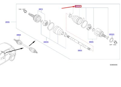 Nissan Qashqai J11 MK2 Gleichlaufgelenkmanschette hinten außen Kit 392412U625 NEU ORIGINAL