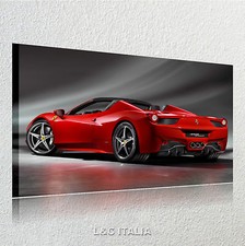 Ferrari spider QUADRO SU TELA 70x50 cm STAMPA MACCHINA PANNELLO ARREDO REGALO