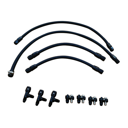 Stainless Steam Vent Coolant Crossover Kit Fit -4 AN LS1 LS6 LS2 LS7 LM7 Black - Picture 1 of 6