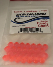LICK-EM-LURES Candy Chain 8mm|Double Peach|Soft Beads-Brand New-SHIP N 24 HOURS