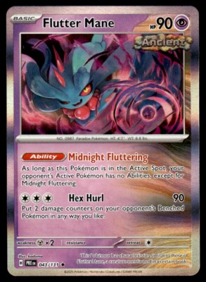 Flutter Mane #043 2025 Scarlet & Violet Prismatic Evolutions Rare Holo