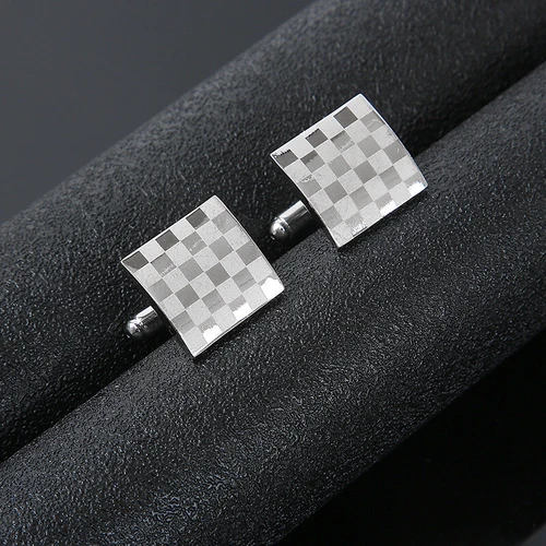 MEN'S SILVER CUFFLINKS STAINLESS STEEL MENS WEDDING CUFF LINKS PRESENTS - Picture 4 of 13