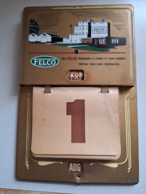 Vintage Perpetual Calendar made by The Vernon Company for FELCO 1950's