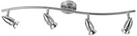 Leyton Lighting Gu10 4-bar Bullet Spotlight Lamp Brushed Chrome Leyton Lighting Gu10 4-bar Bullet Spotlight Lamp Brushed Chrome