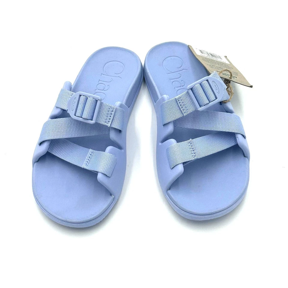 NOVAS Sandálias Chacos Chillos Big Kids Periwinkle Slide, Tamanho 2 (K2-A 1102) - Imagem 2 de 4