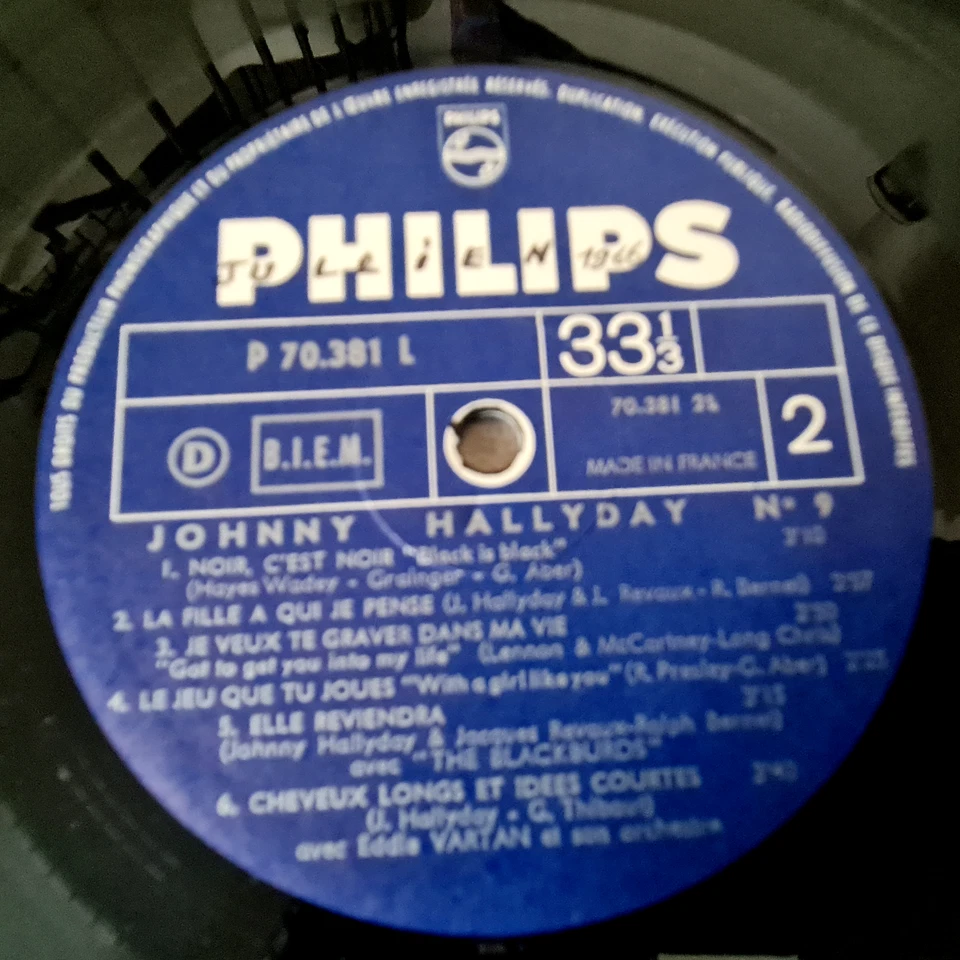 Lp vinyle 33t / Johnny Hallyday – La Génération Perdue ( mono 1966) - Photo 4/4