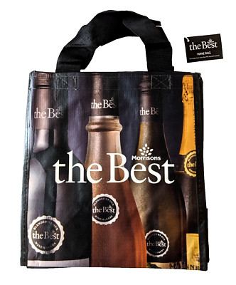 Morrisons 6 Flaschen Wein Spirituose wiederverwendbar Einkaufstasche DIE BESTE Tragetasche