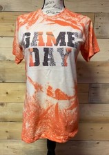 Basketball Game Day Leopard Custom Bleached Graphic T-shirt Personalized Team 