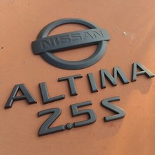 Nissan Altima 2.5 S Black Lettering 2007-12 Rear Emblem With Logo Oem Used