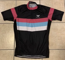 Women's Large Nine Bull Full Zip Short Sleeve Cycling Jersey Top