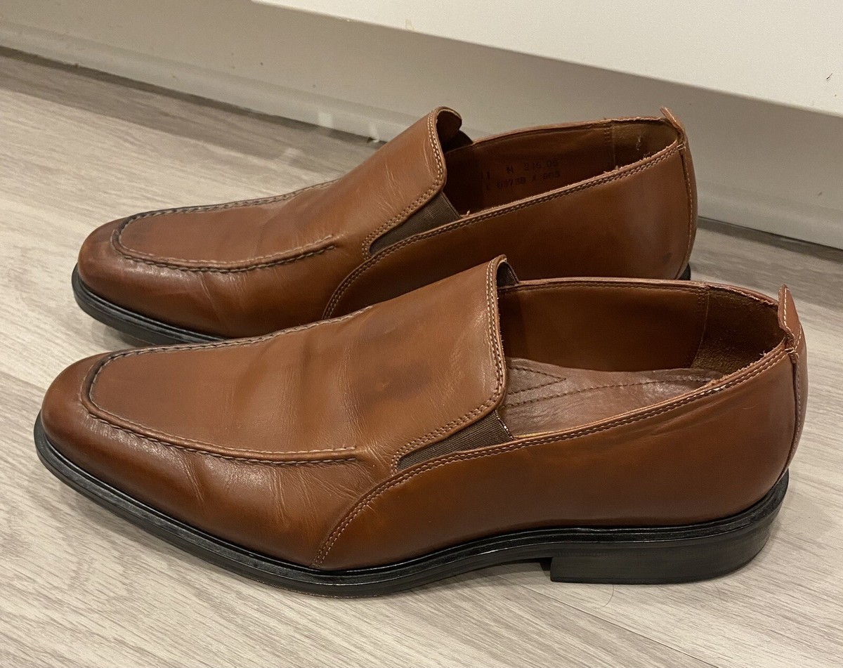 Cole Haan Loafers Mens 11.5 Brown Nike Air Leather Slip On Dress Shoes C03738 Vintage Cole Haan Nike Era Mens Brown Leather | Mercari main image 4