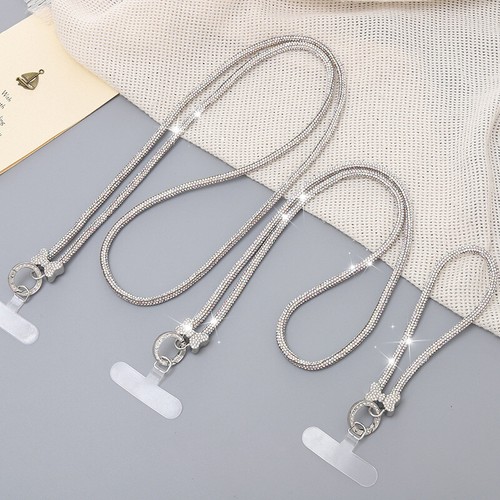 Cordón de teléfono móvil con estrás 60 cm bandolera cuerda correa cuello teléfono StrJO