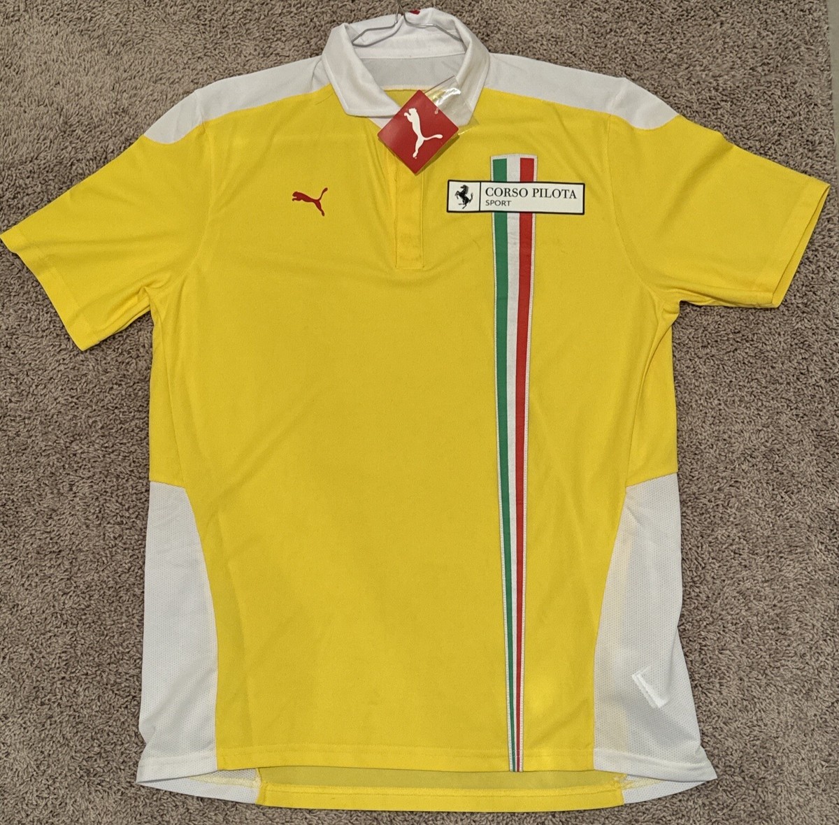 【希少・美品】PUMA × FERRARI Corso Pilota ポロシャツ SUPER RARE NEW + TAGS Ferrari Puma Corso Pilota Sport Polo Shirt