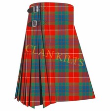 Fraser Red Ancient 8-yard Scottish Handmade Traditional Tartan Kilt For Men