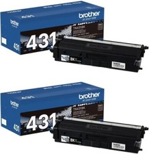 Brother TN431BK 2-Pack Standard Yield Black Toner-3,000 Page Yield/Cartridge