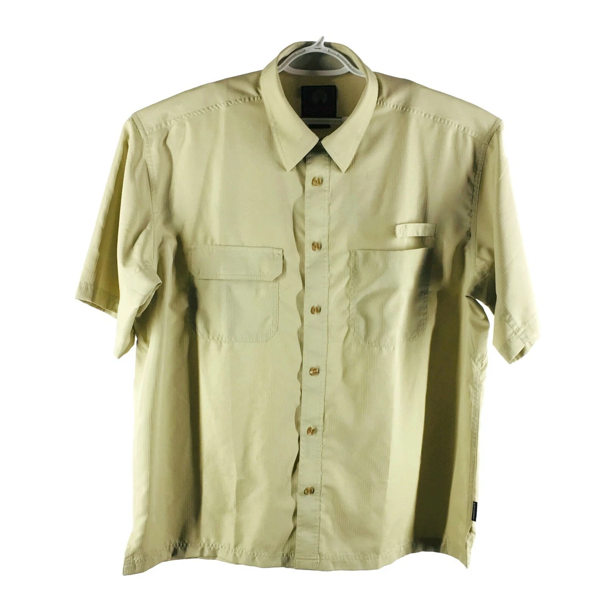 Weatherproof Garment Co Men s Shirt XL Button Up Sport Check Tan