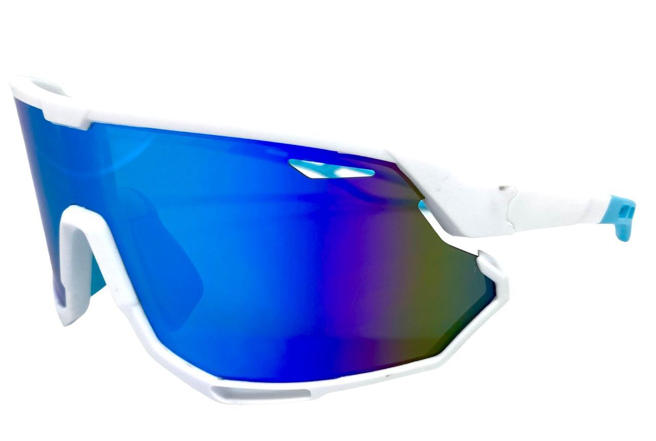 RETRO SPORTY WRAP Cycling SUN GLASSES Large White Frame eBay