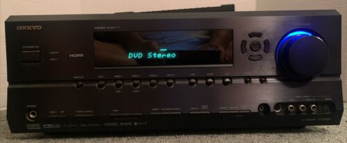 Récepteur surround home cinéma Onkyo TX-SR604 7.1 HDMI avec ensemble télécommande unificateur - Photo 1/5