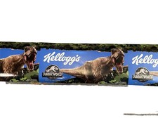 Envoltura base de exhibición de Kellogg’s de la película “Jurassic World” (182” x 16”) ¡¡RARA!! TOTALMENTE NUEVO