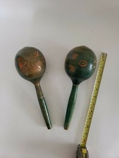 Vintage set of 11" Maracas made in Mexico great condition