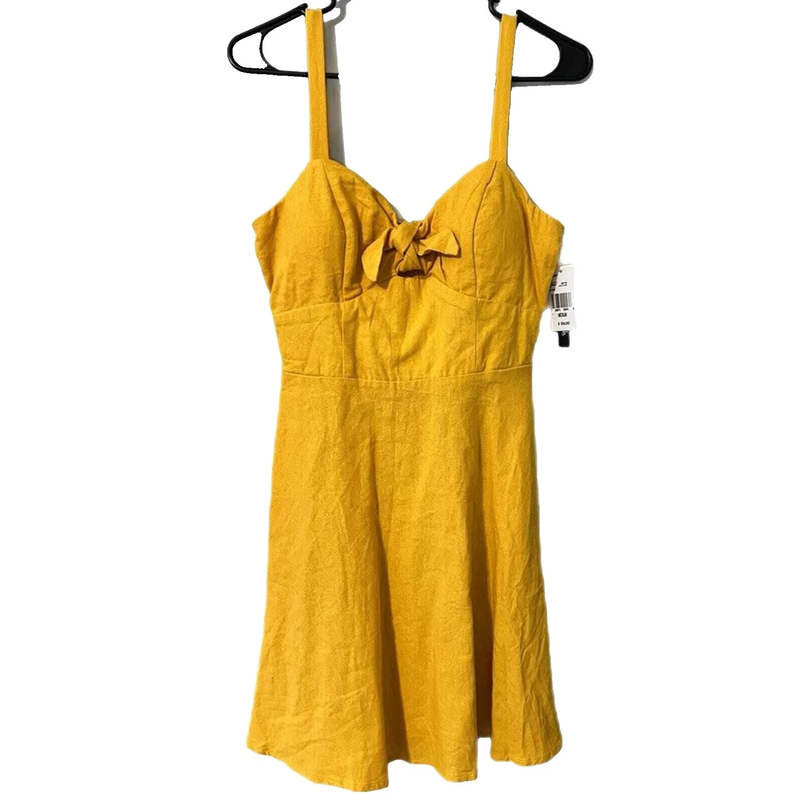Linen Solid Sleeveless Dresses for Women