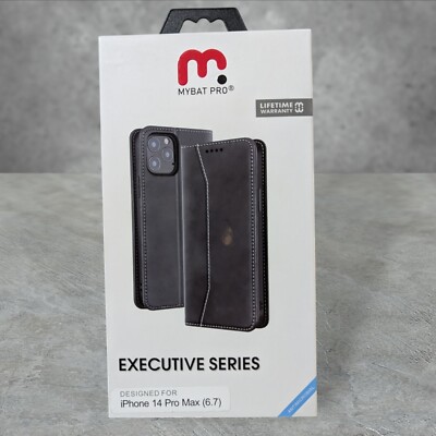 Mybat Pro Executive Series Case For Apple iPhone 14 Pro Max - Black T4