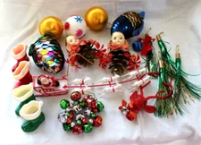 Ornaments Vintage Christmas Decorations Crafts Holiday Mixed Lot