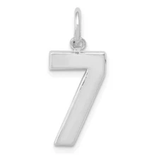 Real 14ktw Medium Polished Number 7 Charm