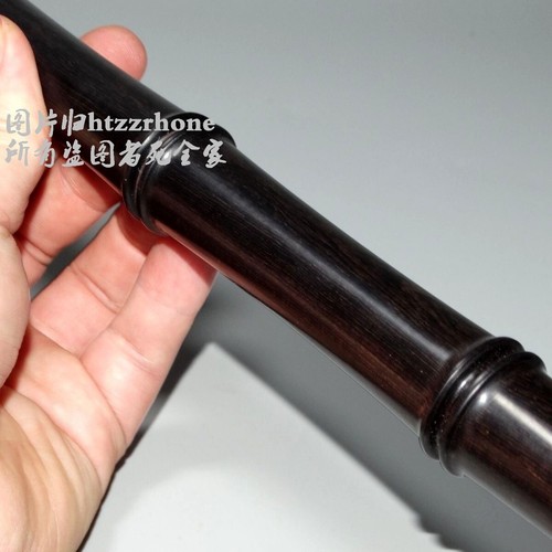 Bastone Legno Ebano 24" Bambù Stile Giunto Kung Fu Arti Marziali Yoga Strumento Corto - Foto 3 di 4