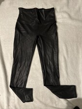 Spanx Women's Faux Leather Leggings Black size Large