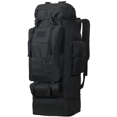 100L Camping Hiking Backpack, Military Tactical Backpack Molle Rucksack, Extra